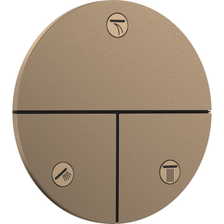 Ventil Hansgrohe ShowerSelect Comfort S bez podomítkového tělesa kartáčovaný bronz 15558140