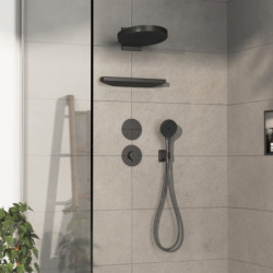 Ventil Hansgrohe ShowerSelect Comfort S bez podomítkového tělesa kartáčovaný černý chrom 15558340