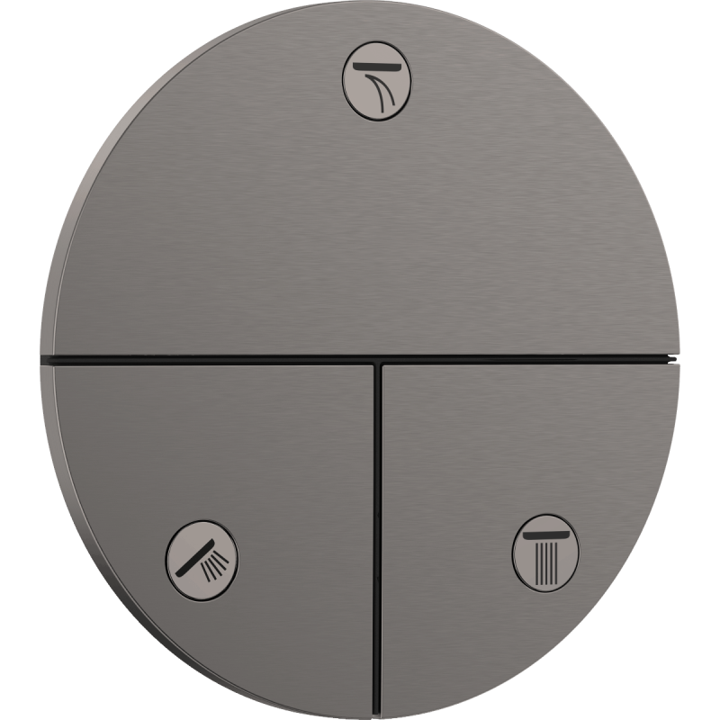 Ventil Hansgrohe ShowerSelect Comfort S bez podomítkového tělesa kartáčovaný černý chrom 15558340