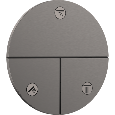 Ventil Hansgrohe ShowerSelect Comfort S bez podomítkového tělesa kartáčovaný černý chrom 15558340