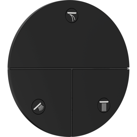 Ventil Hansgrohe ShowerSelect Comfort S bez podomítkového tělesa matná černá 15558670