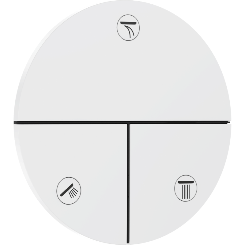 Ventil Hansgrohe ShowerSelect Comfort S bez podomítkového tělesa matná bílá 15558700