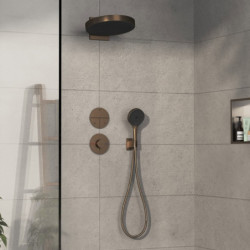 Sprchová baterie Hansgrohe ShowerSelect Comfort S bez podomítkového tělesa kartáčovaný bronz 15562140