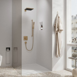 Sprchová a vanová baterie Hansgrohe ShowerSelect Comfort E bez podomítkového tělesa kartáčovaný bronz 15572140