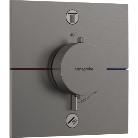 Sprchová a vanová baterie Hansgrohe ShowerSelect Comfort E bez podomítkového tělesa kartáčovaný černý chrom 15572340