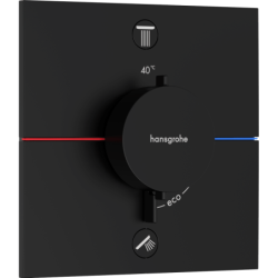 Sprchová a vanová baterie Hansgrohe ShowerSelect Comfort E bez podomítkového tělesa matná černá 15572670