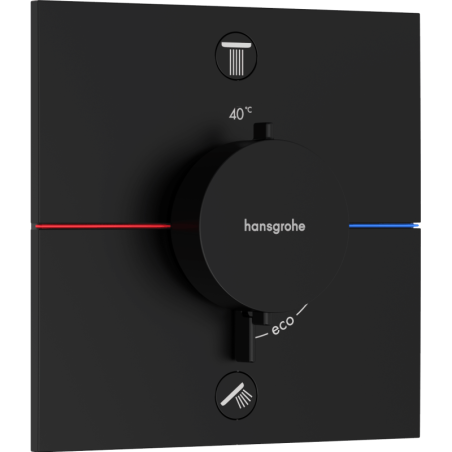 Sprchová a vanová baterie Hansgrohe ShowerSelect Comfort E bez podomítkového tělesa matná černá 15572670