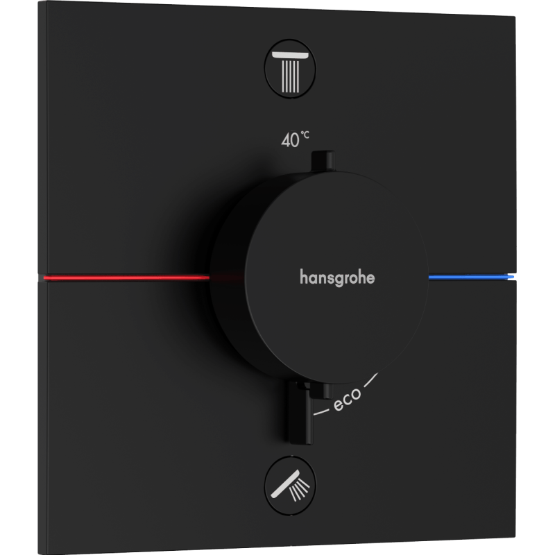 Sprchová a vanová baterie Hansgrohe ShowerSelect Comfort E bez podomítkového tělesa matná černá 15578670