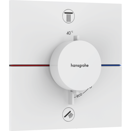 Sprchová a vanová baterie Hansgrohe ShowerSelect Comfort E bez podomítkového tělesa matná bílá 15578700