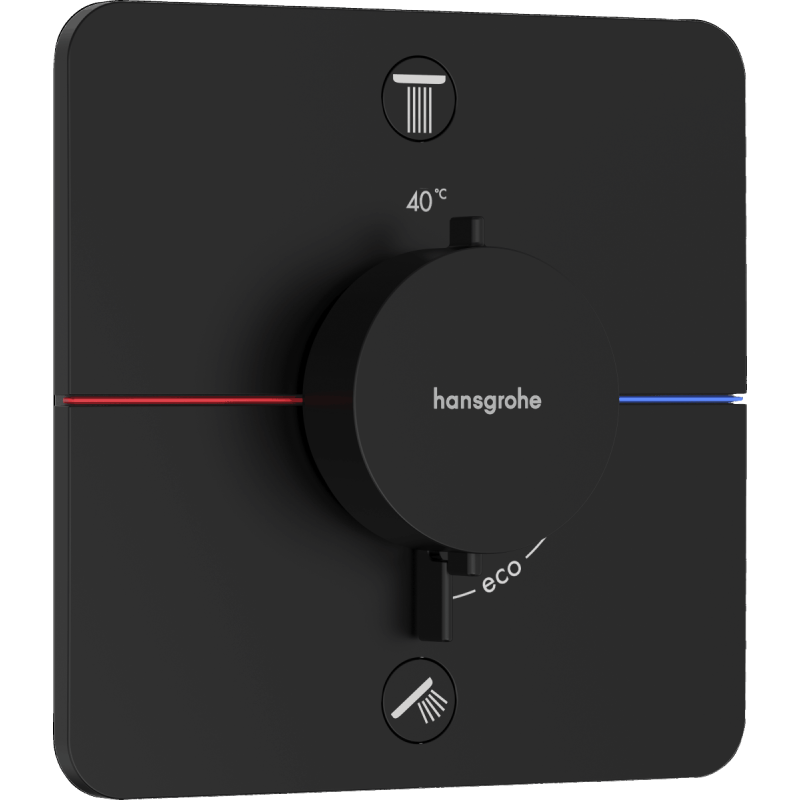 Sprchová a vanová baterie Hansgrohe ShowerSelect Comfort Q bez podomítkového tělesa matná černá 15583670