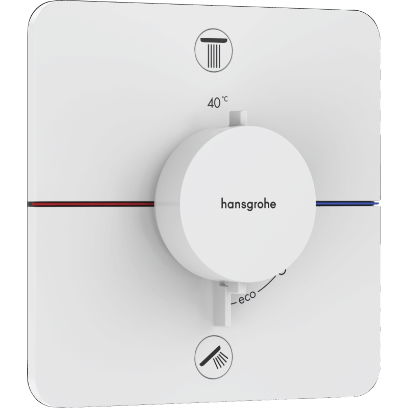 Sprchová a vanová baterie Hansgrohe ShowerSelect Comfort Q bez podomítkového tělesa matná bílá 15583700