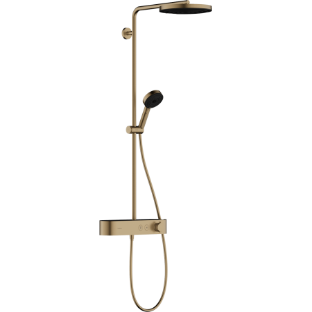 Sprchový systém Hansgrohe Pulsify S na stěnu s termostatickou baterií kartáčovaný bronz 24221140