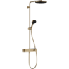 Sprchový systém Hansgrohe Pulsify S na stěnu s termostatickou baterií kartáčovaný bronz 24221140