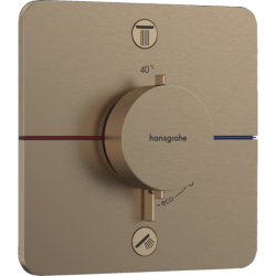 Sprchová a vanová baterie Hansgrohe ShowerSelect Comfort Q bez podomítkového tělesa kartáčovaný bronz 15586140