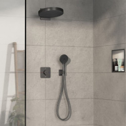 Sprchová a vanová baterie Hansgrohe ShowerSelect Comfort Q bez podomítkového tělesa kartáčovaný černý chrom 15586340