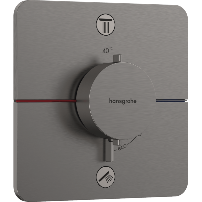 Sprchová a vanová baterie Hansgrohe ShowerSelect Comfort Q bez podomítkového tělesa kartáčovaný černý chrom 15586340