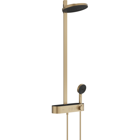 Sprchový systém Hansgrohe Pulsify S na stěnu s termostatickou baterií kartáčovaný bronz 24241140