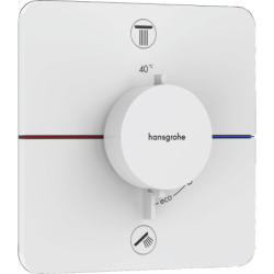 Sprchová a vanová baterie Hansgrohe ShowerSelect Comfort Q bez podomítkového tělesa matná bílá 15586700