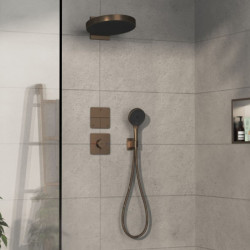 Sprchová baterie Hansgrohe ShowerSelect Comfort Q bez podomítkového tělesa kartáčovaný bronz 15589140