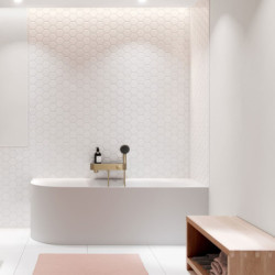 Vanová baterie Hansgrohe ShowerTablet Select s poličkou 150 mm kartáčovaný bronz 24340140