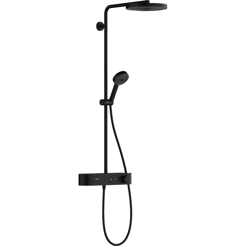 Sprchový systém Hansgrohe Pulsify S na stěnu s termostatickou baterií matná černá 24220670