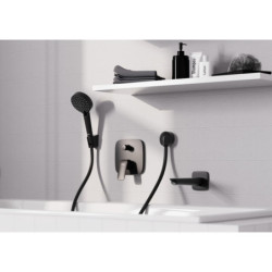 Sprchová a vanová baterie Hansgrohe Logis bez podomítkového tělesa matná černá 71407670