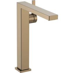 Vysoká umyvadlová baterie Hansgrohe Tecturis E bez výpusti kartáčovaný bronz 73072140
