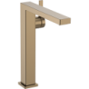 Vysoká umyvadlová baterie Hansgrohe Tecturis E bez výpusti kartáčovaný bronz 73072140