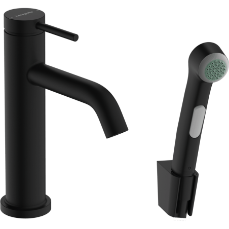 Umyvadlová baterie Hansgrohe Tecturis S s bidetovou sprškou matná černá 73211670