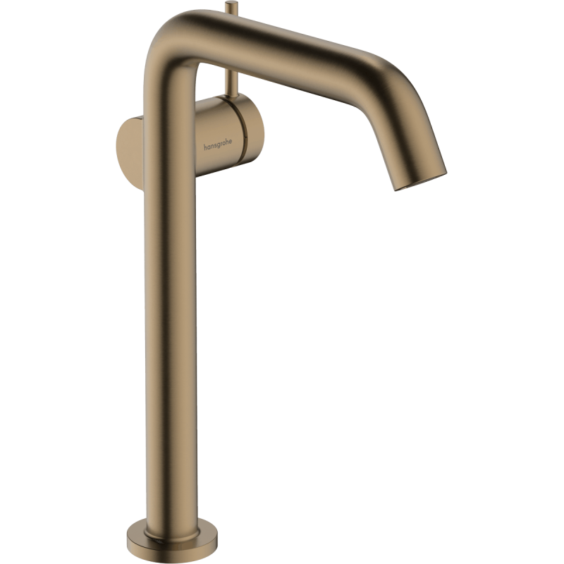 Vysoká umyvadlová baterie Hansgrohe Tecturis S s clic-clacem kartáčovaný bronz 73370140
