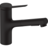 Dřezová baterie Hansgrohe Zesis M33 s vytahovací sprškou, 2 proudy matná černá 74821670