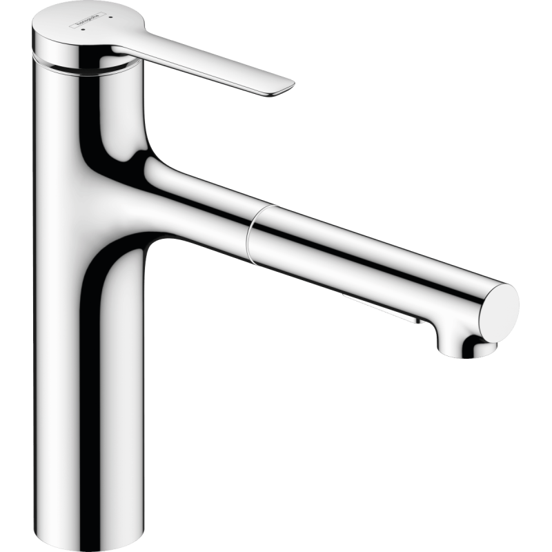 Dřezová baterie Hansgrohe Zesis M33 s vytahovací sprškou, 2 proudy chrom 74823000