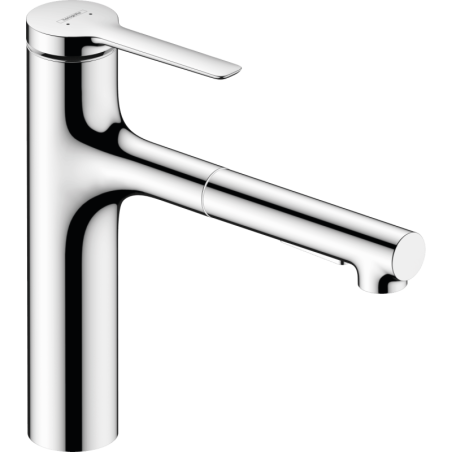 Dřezová baterie Hansgrohe Zesis M33 s vytahovací sprškou, 2 proudy chrom 74823000