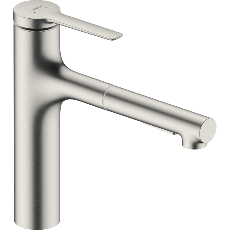 Dřezová baterie Hansgrohe Zesis M33 s vytahovací sprškou, 2 proudy nerez 74823800