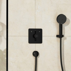 Sprchová a vanová baterie Hansgrohe DuoTurn Q bez podomítkového tělesa matná černá 75414670