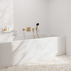 Sprchová a vanová baterie Hansgrohe DuoTurn E bez podomítkového tělesa kartáčovaný bronz 75417140