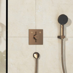 Sprchová a vanová baterie Hansgrohe DuoTurn E bez podomítkového tělesa kartáčovaný bronz 75417140