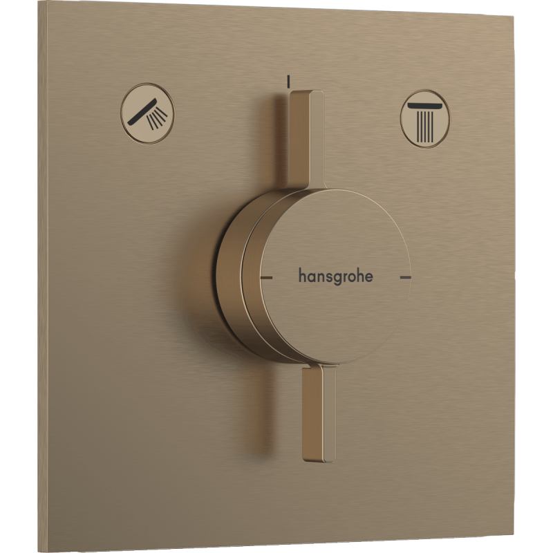 Sprchová a vanová baterie Hansgrohe DuoTurn E bez podomítkového tělesa kartáčovaný bronz 75417140
