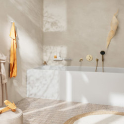 Sprchová a vanová baterie Hansgrohe DuoTurn S bez podomítkového tělesa kartáčovaný bronz 75418140