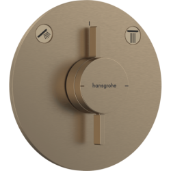 Sprchová a vanová baterie Hansgrohe DuoTurn S bez podomítkového tělesa kartáčovaný bronz 75418140