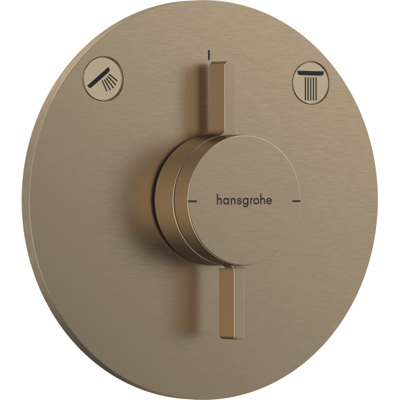 Sprchová a vanová baterie Hansgrohe DuoTurn S bez podomítkového tělesa kartáčovaný bronz 75418140