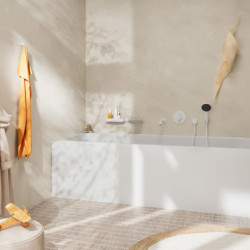 Sprchová a vanová baterie Hansgrohe DuoTurn S bez podomítkového tělesa matná bílá 75418700