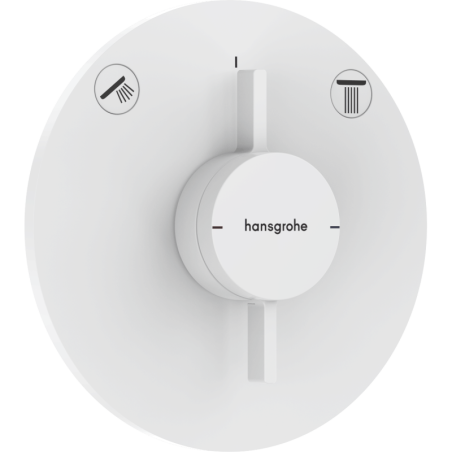 Sprchová a vanová baterie Hansgrohe DuoTurn S bez podomítkového tělesa matná bílá 75418700