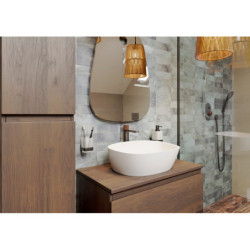 Umyvadlo na desku SAT Aula 50x36 cm bez otvoru pro baterii, bez přepadu SATAU5036