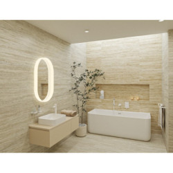 Umyvadlo na desku SAT Aula 50x40 cm bez otvoru pro baterii, bez přepadu SATAU5040