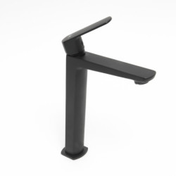 Vysoká umyvadlová baterie SAT Feel bez výpusti černá matná SATBSFEEL285C