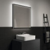 Zrcadlo bez vypínače Ideal Standard Conca 80x80 cm černá matná T3966BH
