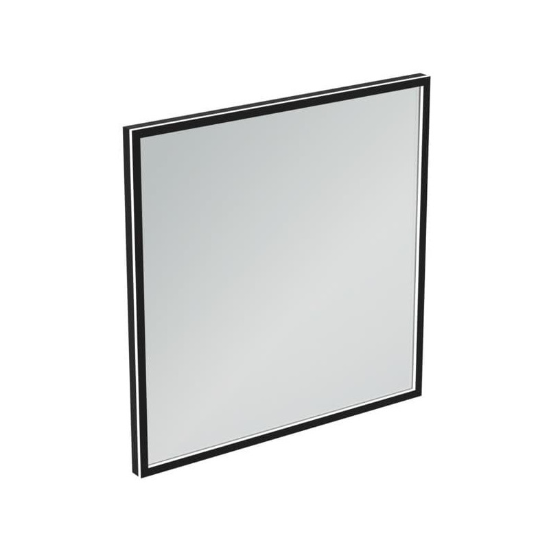 Zrcadlo bez vypínače Ideal Standard Conca 80x80 cm černá matná T3966BH