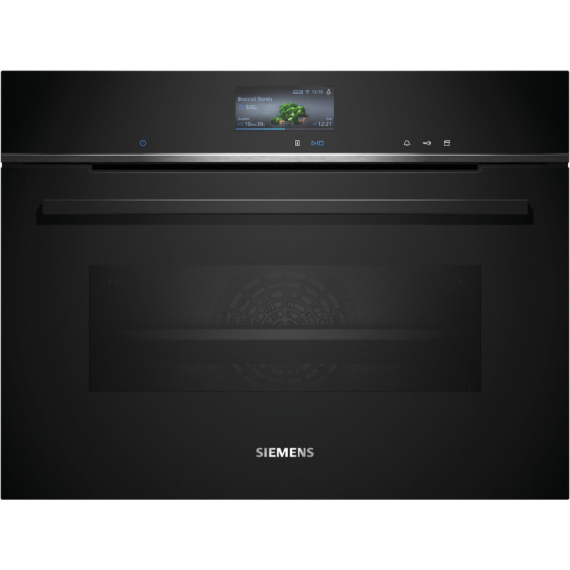 Siemens iQ700 Vestavná kompaktní kombinovaná parní trouba 60 x 45 cm Černá CS736G1B1