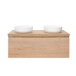Koupelnová skříňka s krycí deskou Naturel Savona 119x50x44,3 cm dub mat SAVONA120DHDBEZ